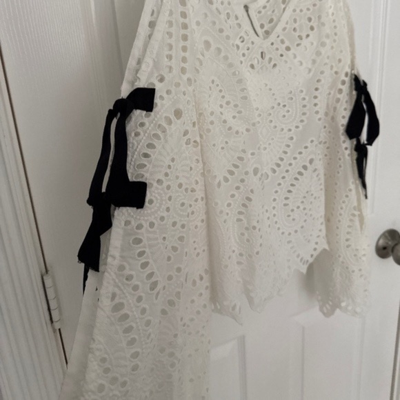 Nanette Lepore Hook, Line, Sinker Lace Cold Shoulder Top Size 8 NWT OTHER - Picture 5 of 13